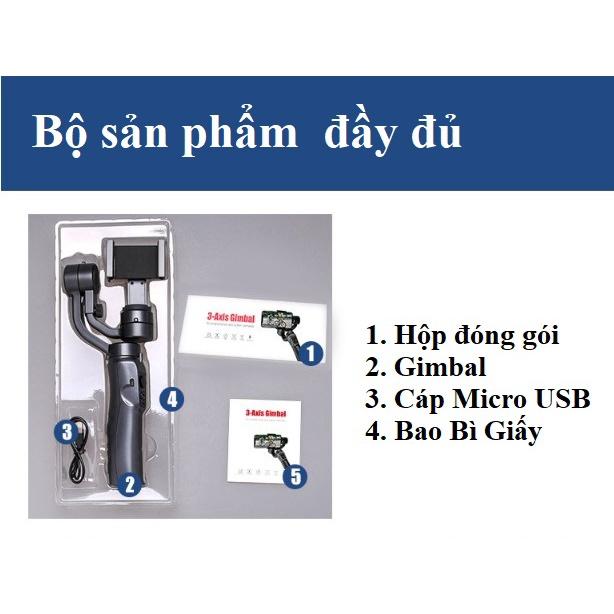 Tay cầm chống rung Gimbal F6 gimbal đa năng cho điện thoại adroid, IOS - 3 trục xoay, kết nối bluetooth