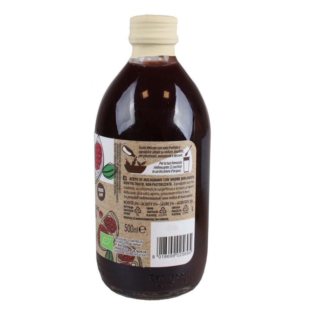 Giấm Lựu Hữu Cơ Có Giấm Cái 500ml ProBios Organic Pomegranate Vinegar With The Mother