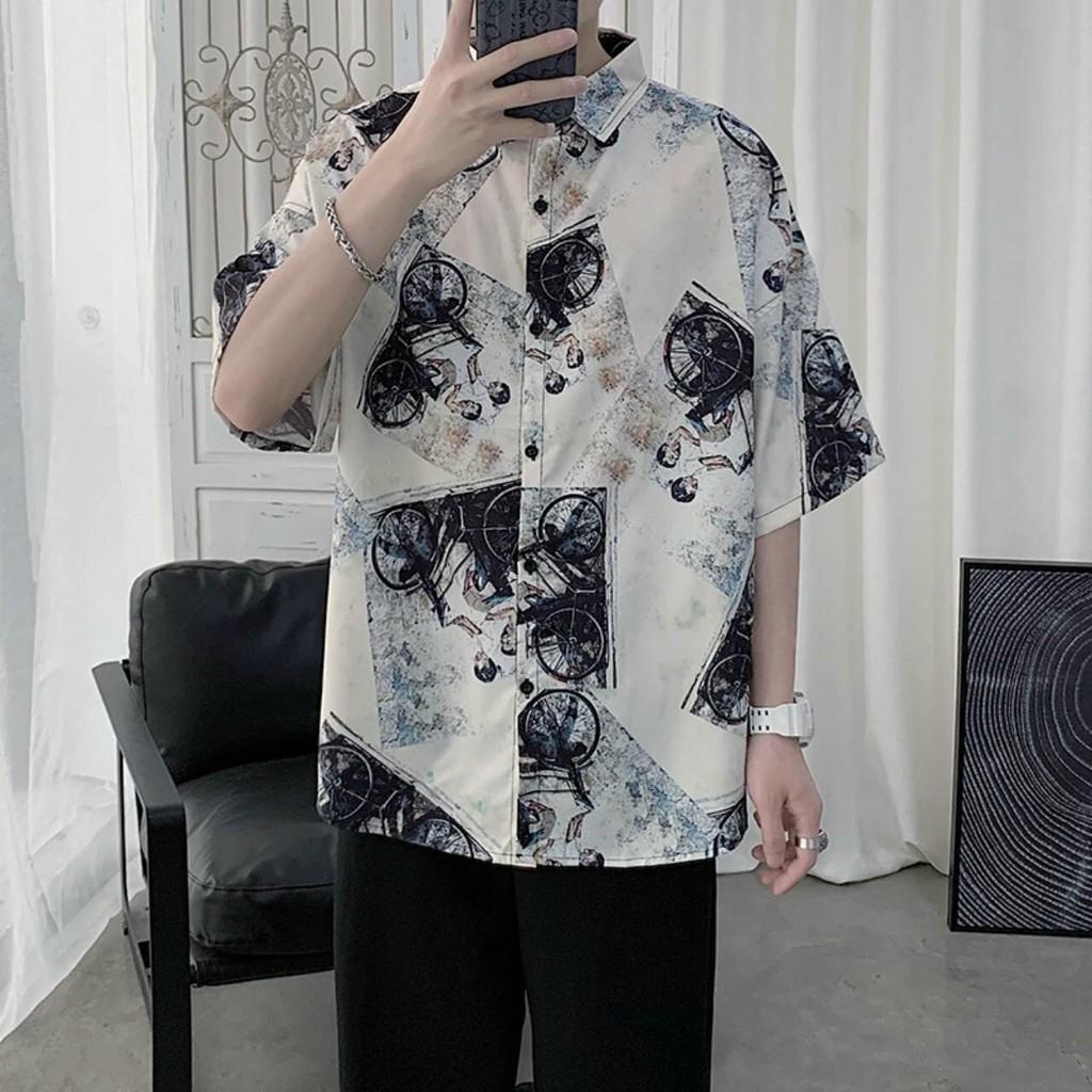 Áo sơ mi lụa nam nữ form rộng tay lở chất lụa cao cấp mềm mát mịn mặc vào siêu thích luôn nha