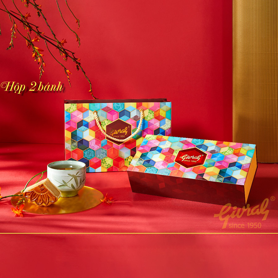 [HSD: 24/10/2025] Hộp 2 Bánh Trung Thu Givral Song Lộc 2 (200gr)