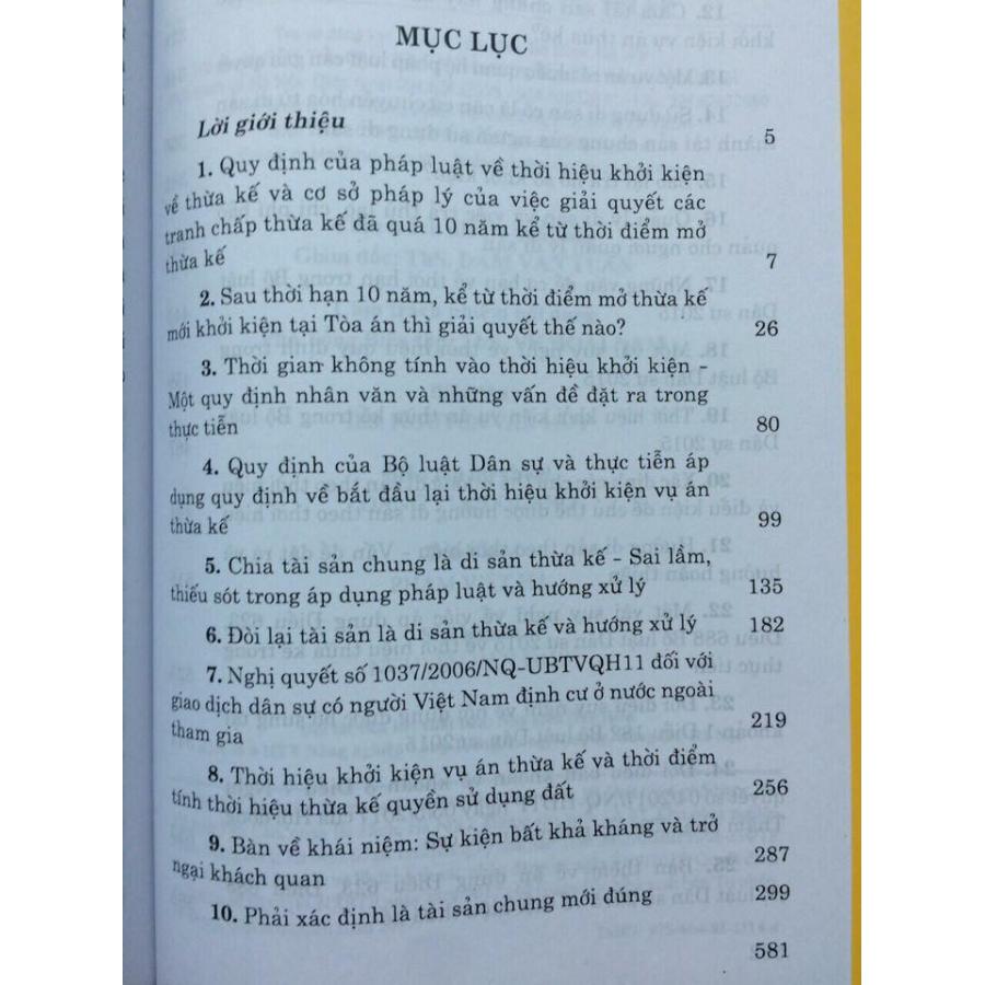 Thời hiệu, thừa kế và thực tiễn xét xử