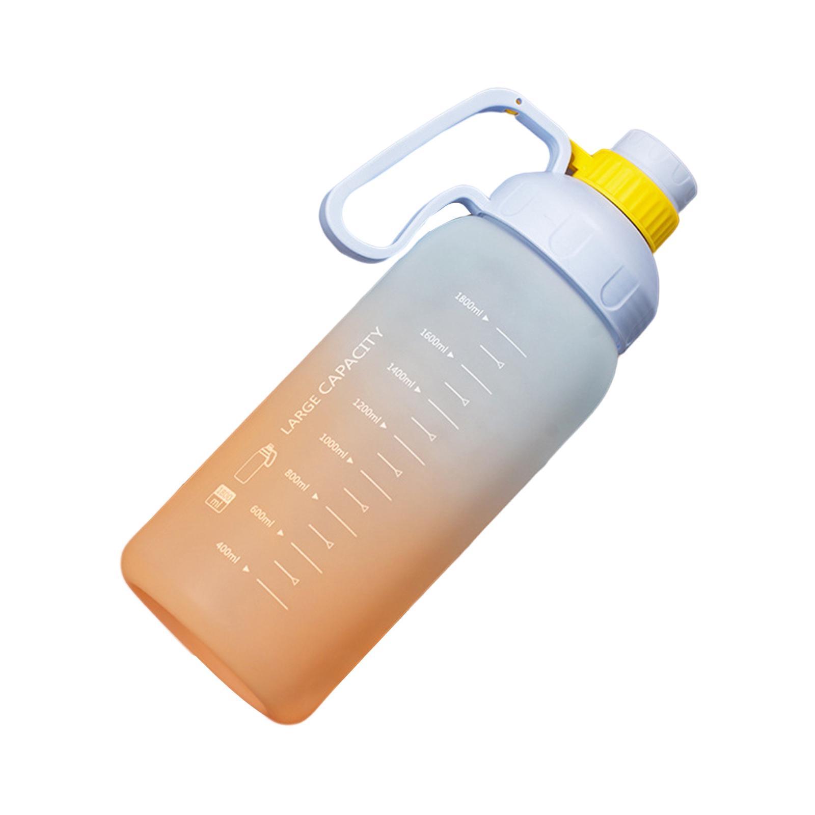 1800ML Large Capacity Reusable Motivational Water Bottle Jug Drinking Kettle for Sports Running Cycling