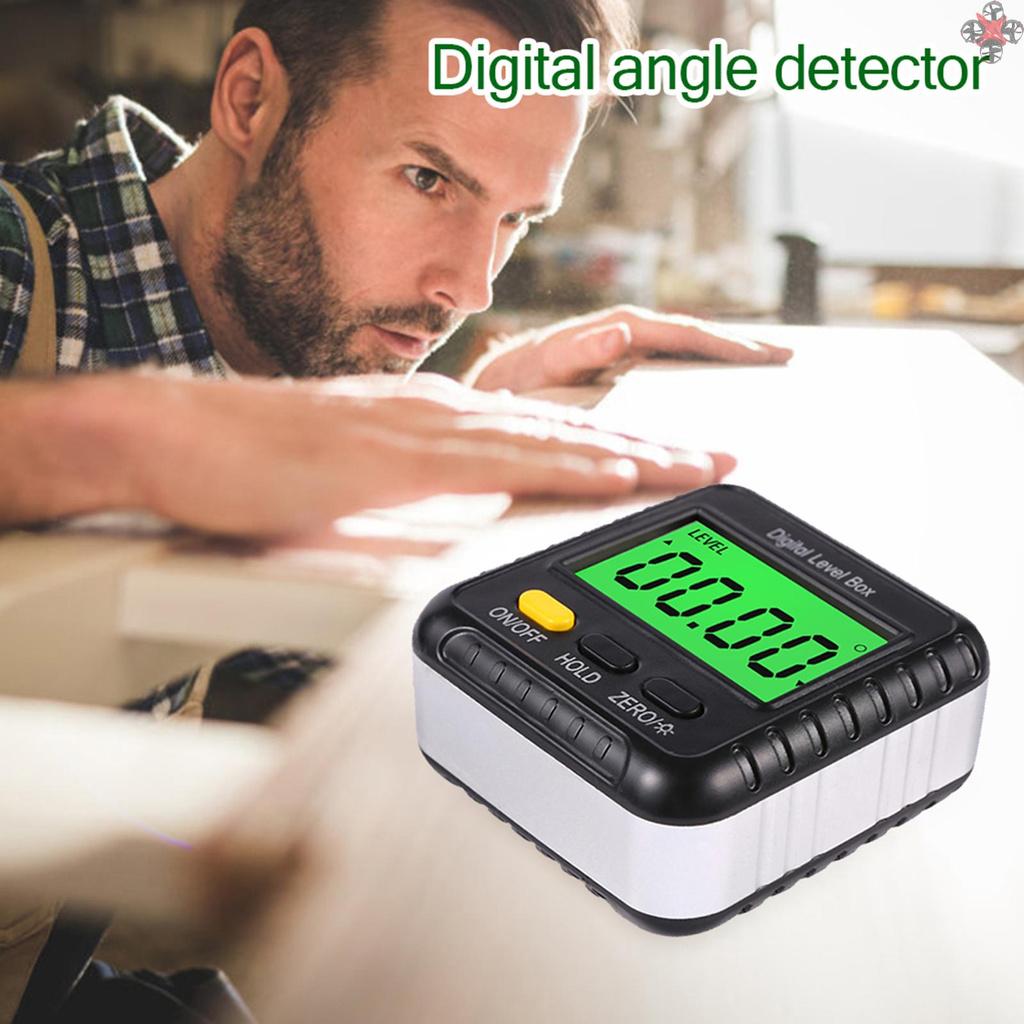 360 Degree Mini Digital Protractor Inclinometer Electronic Digital Level Ruler Angle Ruler Base Precise Measurement Woodworking Construction Carpentry Measuring Tools