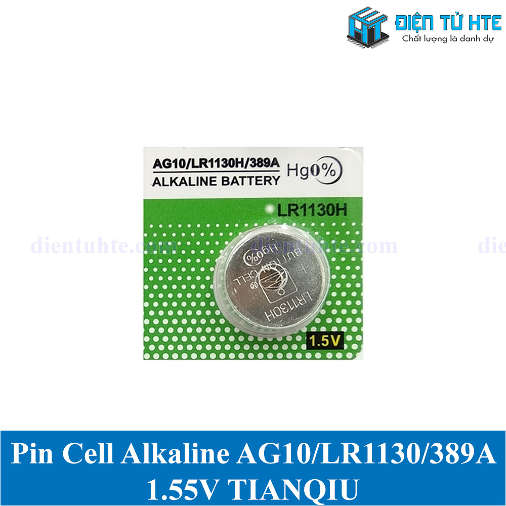 Bộ 4 viên Pin LR1130 AG10 1.55V (Trong vỉ)