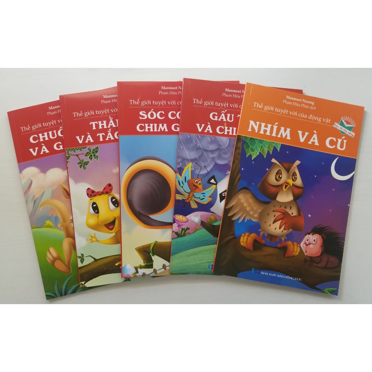 Combo Thế Giới Tuyệt Vời Của Động Vật: Chuột Túi Và Gấu Túi + Thằn Lằn Và Tắc Kè Hoa + Sóc Con Và Chim Gõ Kiến + Gấu Trúc Và Chim Công + Nhím Và Cú