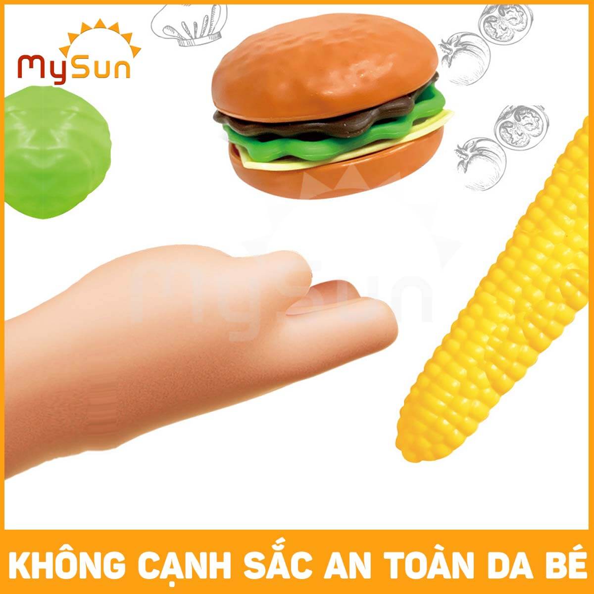 Bộ đồ chơi nấu ăn nhà bếp cho bé gái cao cấp cỡ lớn nhả khói như thật MySun