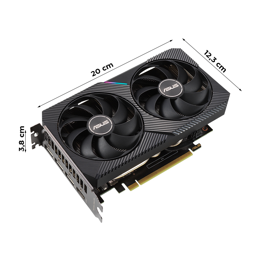 Card màn hình ASUS Dual GeForce RTX 3060 V2 12GB GDDR6 (DUAL-RTX3060-12G-V2) - Hàng chính hãng Viết Sơn phân phối