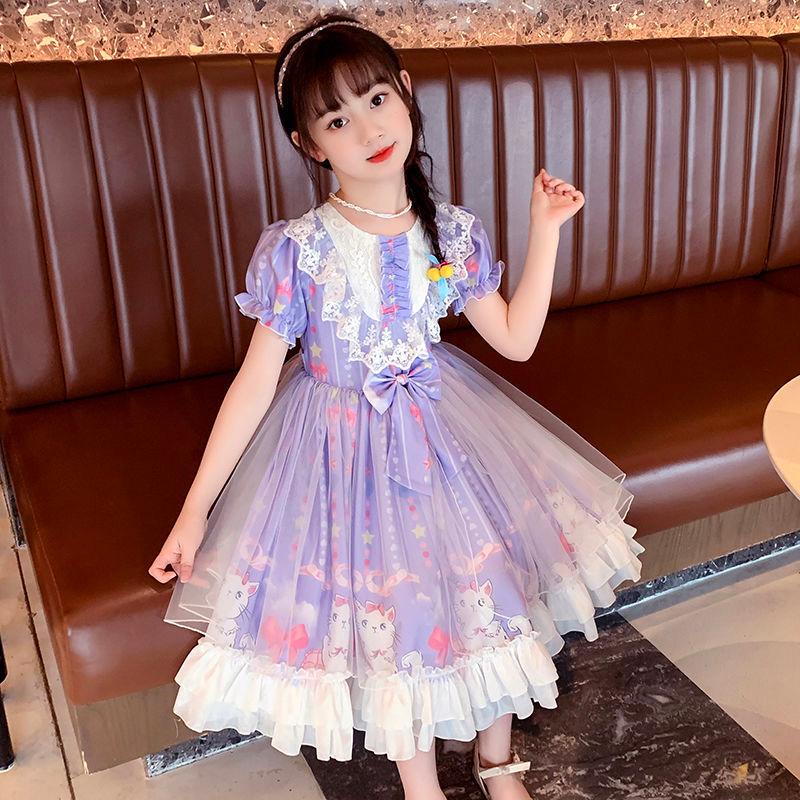 SHUANGYAN Đầm bé gái 2022 Váy mùa hè Lolita Váy mùa thu Cô gái nhỏ Váy công chúa Váy trẻ em Lolita