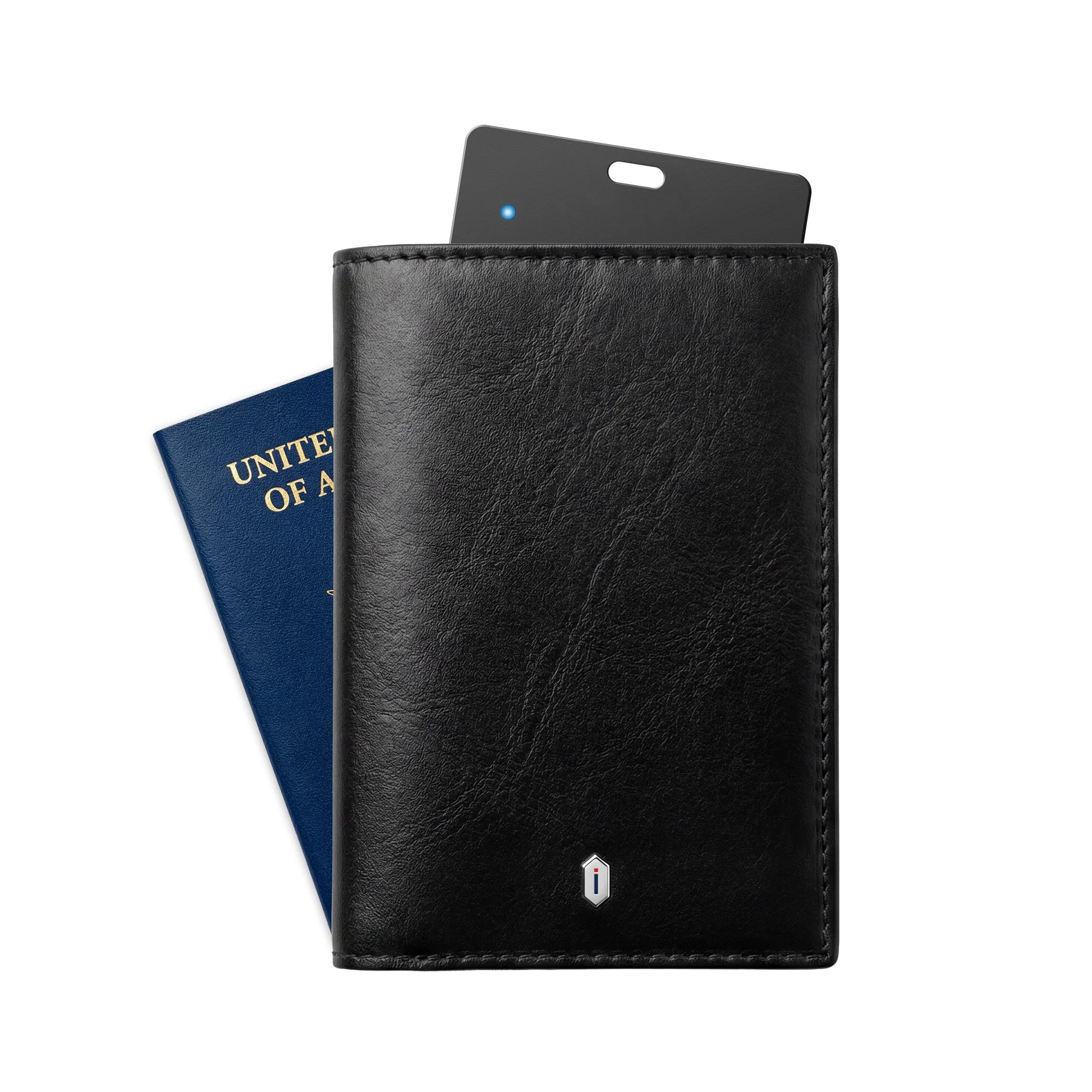 Ví Đựng Hộ Chiếu WlWU Royal Passport Wallet FM RFID Travel Wallet With Find My Card Slot | RFID Safe | Tương Thích Nhà Táo Find My & Android Find Hub | Da Microfiber Leather - Hàng nhập khẩu