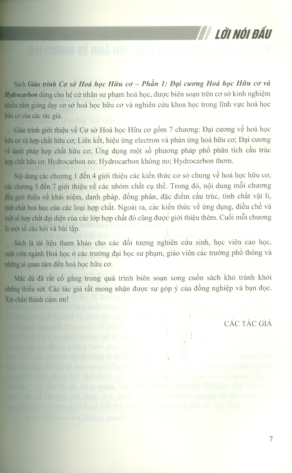 Giáo trình Cơ sở Hóa học Hữu cơ Phần 1: Đại cương Hóa học Hữu cơ và Hydrocarbon - Vũ Quốc Trung (Chủ biên), Nguyển Hiển, Đặng Ngọc Quang, Nguyễn Đăng Đạt, Dương Quốc Hoàn, Đường Khánh Linh, Trương Minh Lương