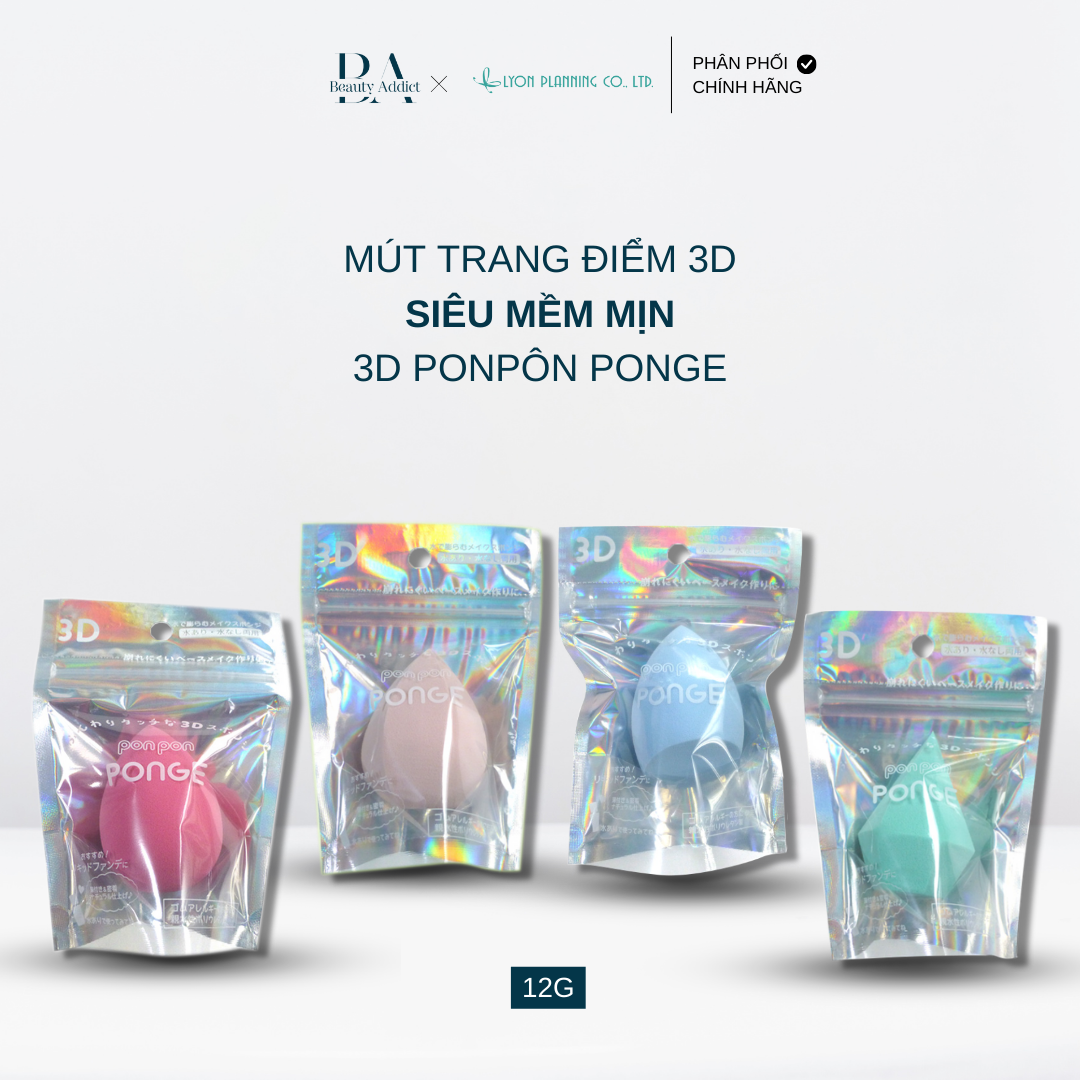Mút trang điểm 3D Ponpon Ponge - LYONPLANNING