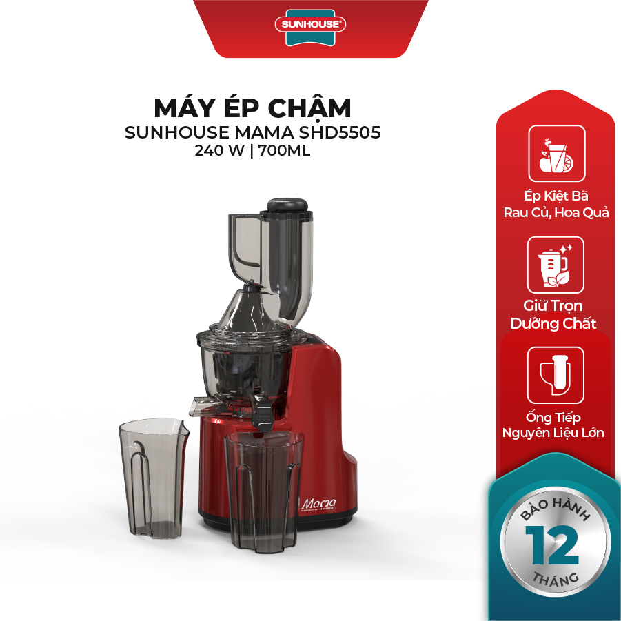 Máy Ép Chậm SUNHOUSE MAMA SHD5505 - Hàng Chính Hãng