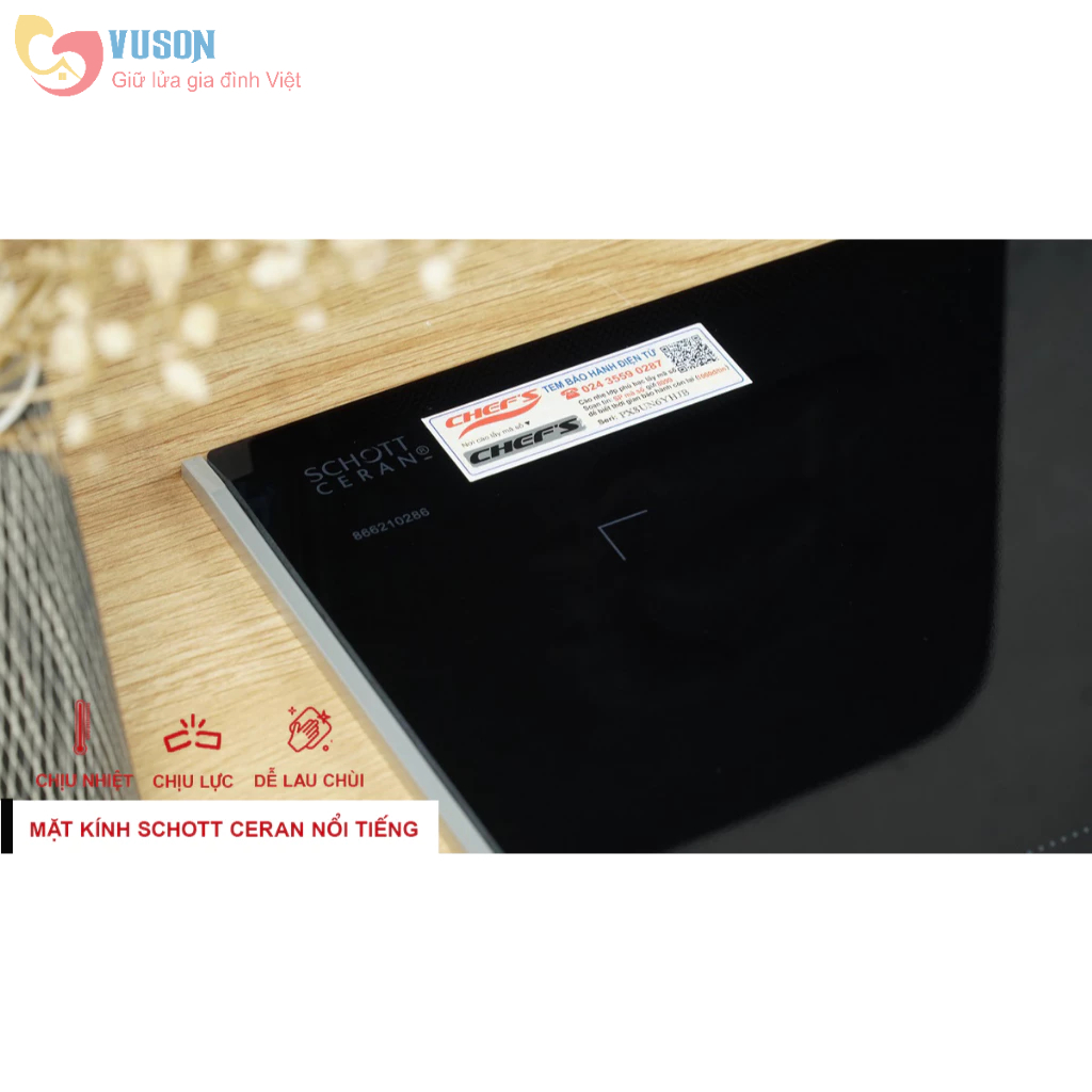 Bếp từ đôi Chefs EH-DIH866G - Hàng chính hãng