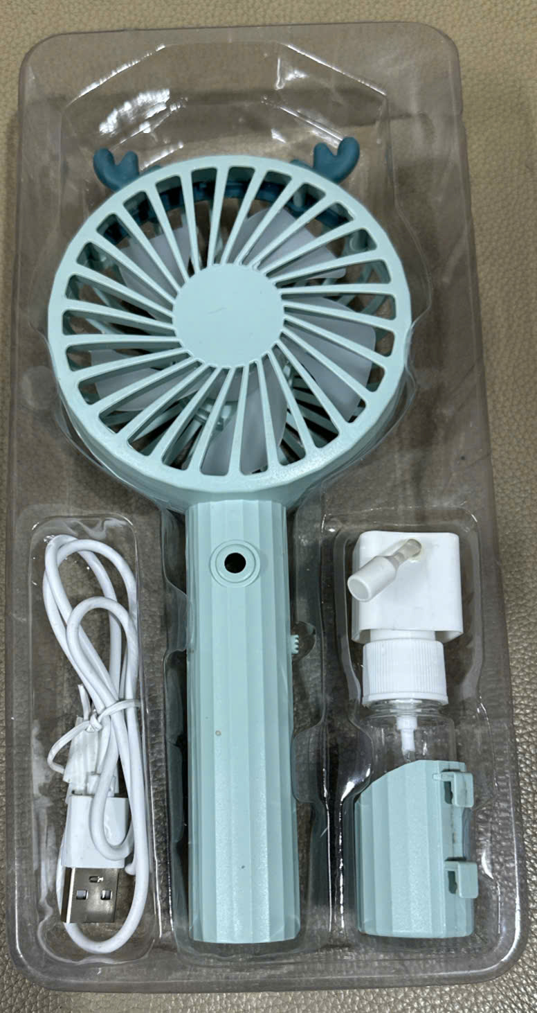 Quạt Mini Để Bàn, Quạt Tích Điện Sạc USB - Quạt Cầm Tay Tốc Độ, Điều Chỉnh Hướng Gió Xoay 360 Độ, Kiểu Dáng Sang Trọng , Không Gây Ồn, Pin Sạc - Giao Màu Ngẫu Nhiên - Hàng Nhập Khẩu 1