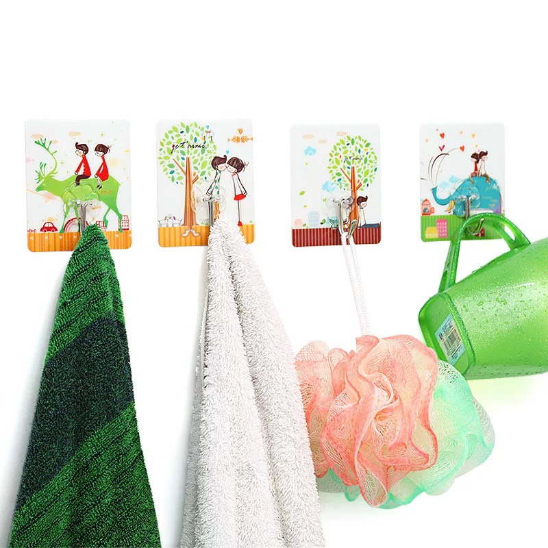 Combo 10 móc chịu lực 3D - Tặng 5 móc trong và dây cột tóc quả bơ
