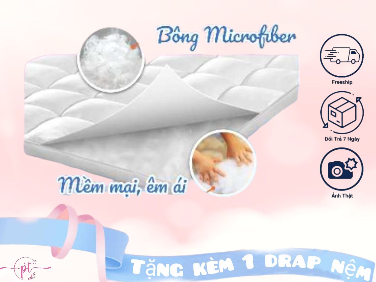 Nệm Topper Dày 9cm 5cm Cao Cấp Chuẩn Khách Sạn 5 Sao Tấm Làm Mềm Nệm Topper Toper Nệm Đệm Tấm Bảo Vệ Nệm Miếng Lót Nệm Topper Trải Giường Tấm Đệm Toper