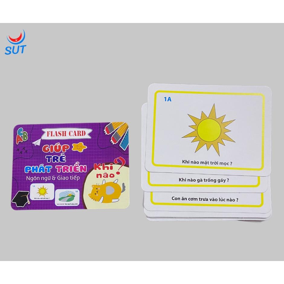 Bộ flashcard hỏi đáp 150 thẻ giúp trẻ phát triển ngôn ngữ và giao tiếp -Thẻ học Glenn Doman