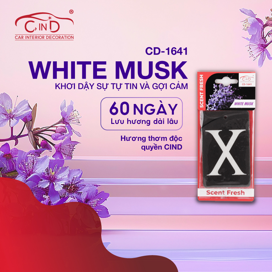 Lá Thơm Treo Ô tô, Tủ Quần Áo CIND CD-164  Hương Thơm Độc Quyền Không Gian Thơm Mát - Nhập Khẩu Chính Hãng