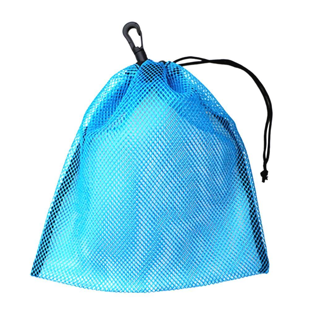 Durable Mesh Net Bag Golf Tennis Ball Carrying Holder Storage Pouch 2pcs