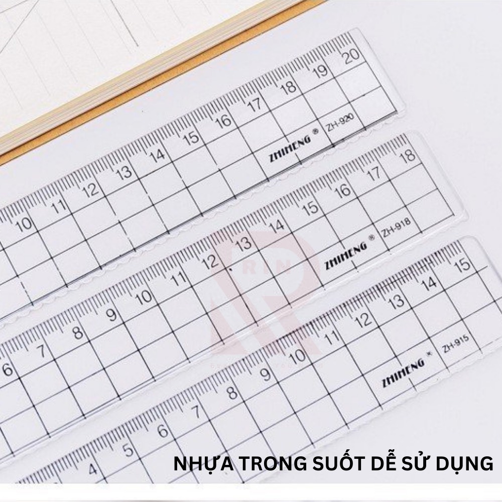 Thước kẻ ngang/ thước thẳng toán học nhựa cho học sinh- sinh viên  