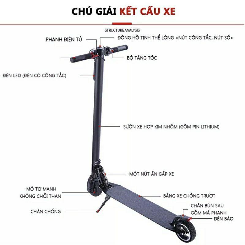 Xe Scooter điện cao cấp Anshang S8/ Xe điện gấp gọn