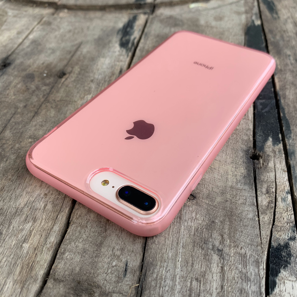 Ốp lưng dẻo cao cấp dành cho iPhone 7 Plus / iPhone 8 Plus - Màu hồng mờ