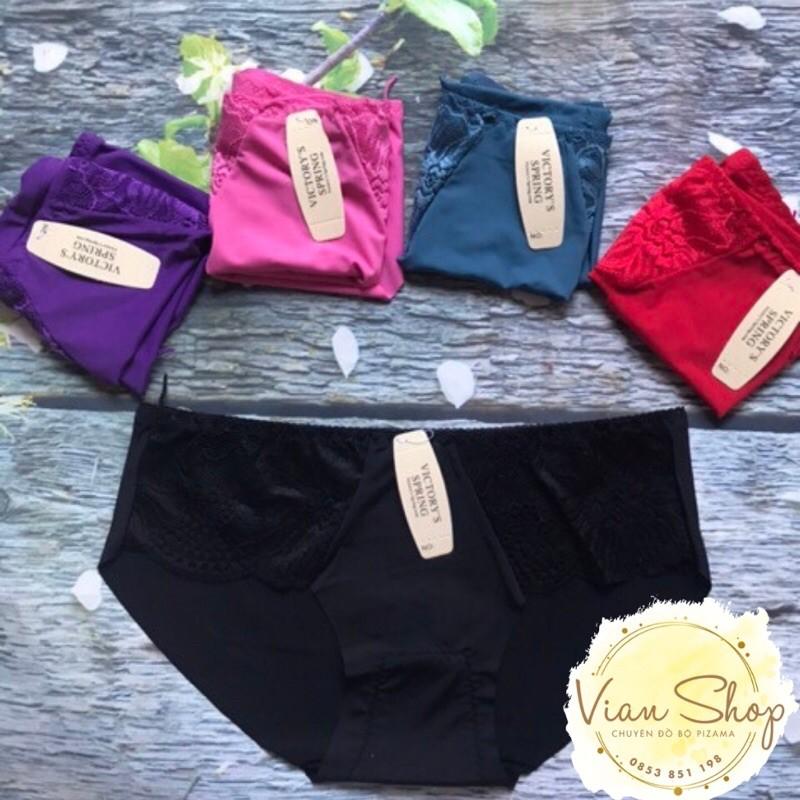 Quần lót nữ đúc su thun lạnh pha ren mềm mại, thoáng khí, thông hơi