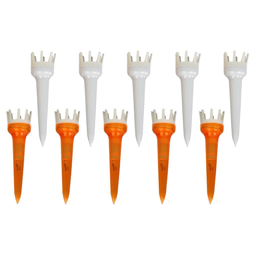 10pcs Premium PE  Golf Tees Crown Claw Tee Replacement Assorted 50mm