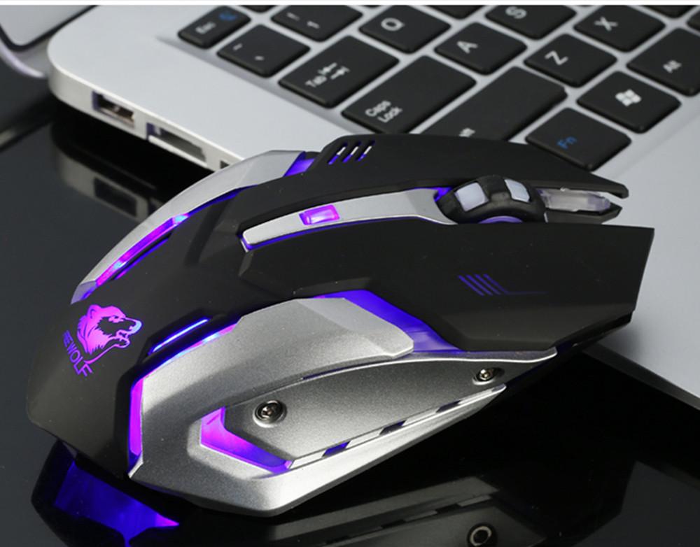 Chuột Không Dây Raton Chuột Chơi Game Sạc Im Lặng LED Backlit USB Chuột Quang Công Thái Chuột Game Thủ Cho Máy Tính Laptop 6