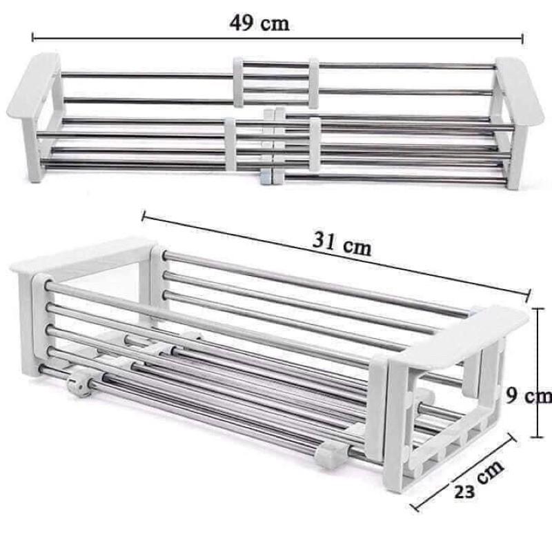 Khay inox gấp gọn để bồn rửa thông minh đa năng Đà Nẵng