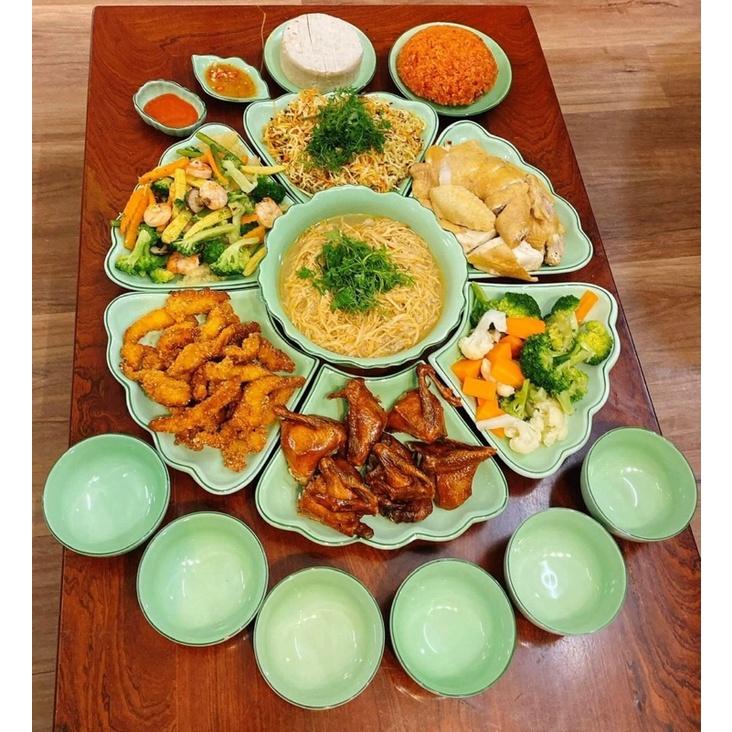 Bộ bát đĩa hoa mặt trời 15 món, men ngọc