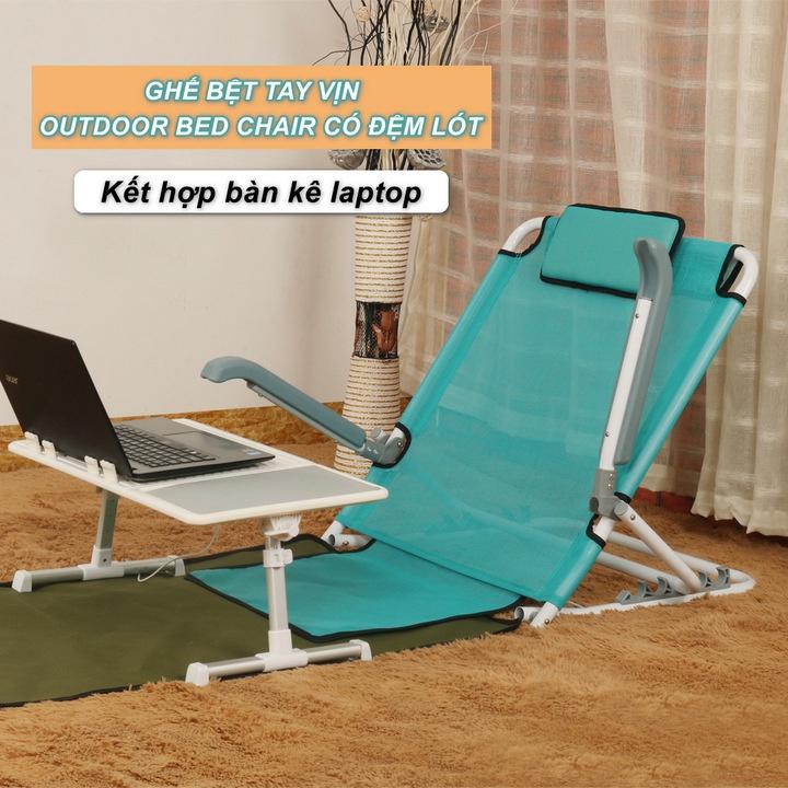 GHẾ BỆT TAY VỊN OUTDOOR BED CHAIR có đệm lót - Home and Garden