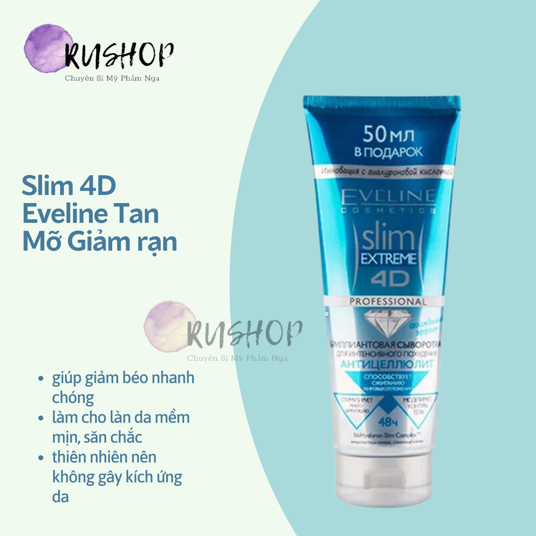 Slim 4D Eveline tan mỡ Giảm rạn