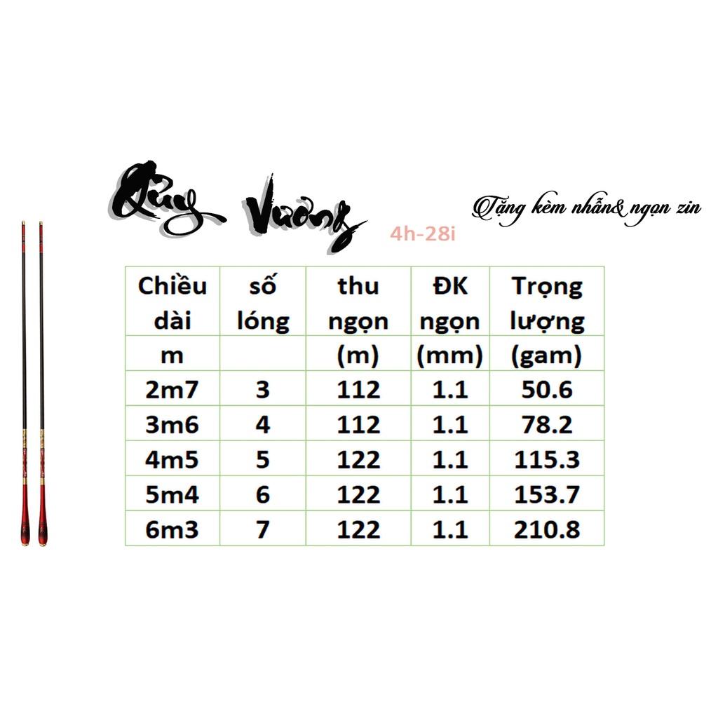 Cần câu tay quỷ vương 4h tặng kèm nhẫn và ngọn zin,cần tay chuyên gảy rô diếc