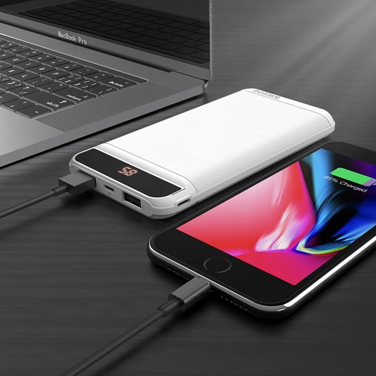 Pin Sạc Dự Phòng BOROFONE BT29, 10000mah, Micro USB / USB C, 2 cổng sạc 2.1A, Đèn Led hiển thị dung lượng pin - Hàng Chính hãng