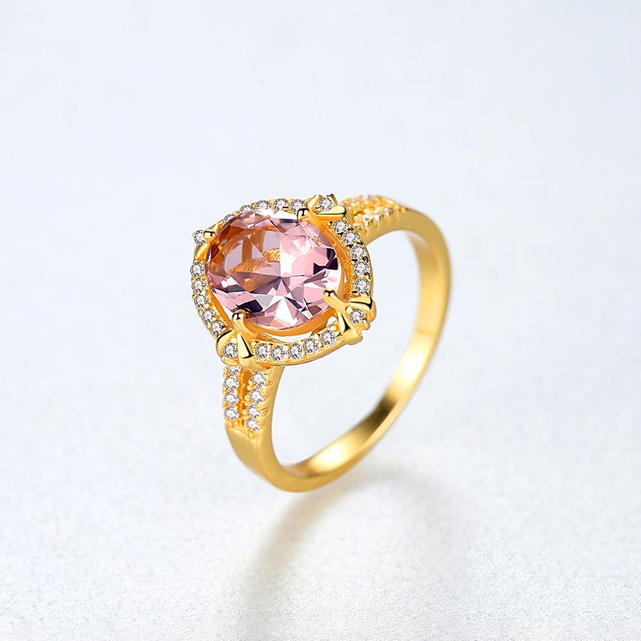 Nhẫn Bạc Nữ Đính Đá Saphire Hồng Mạ Vàng Cao Cấp Nữ Vương N2409 Bảo Ngọc Jewelry