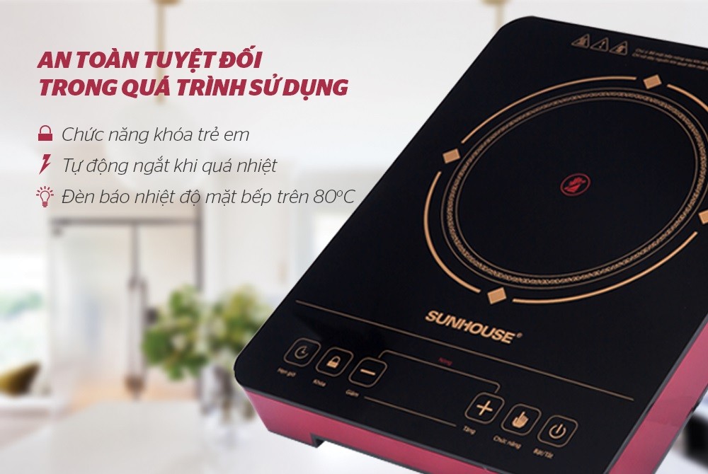 Bếp hồng ngoại cảm ứng Sunhouse SHD6014 - Hàng chính hãng