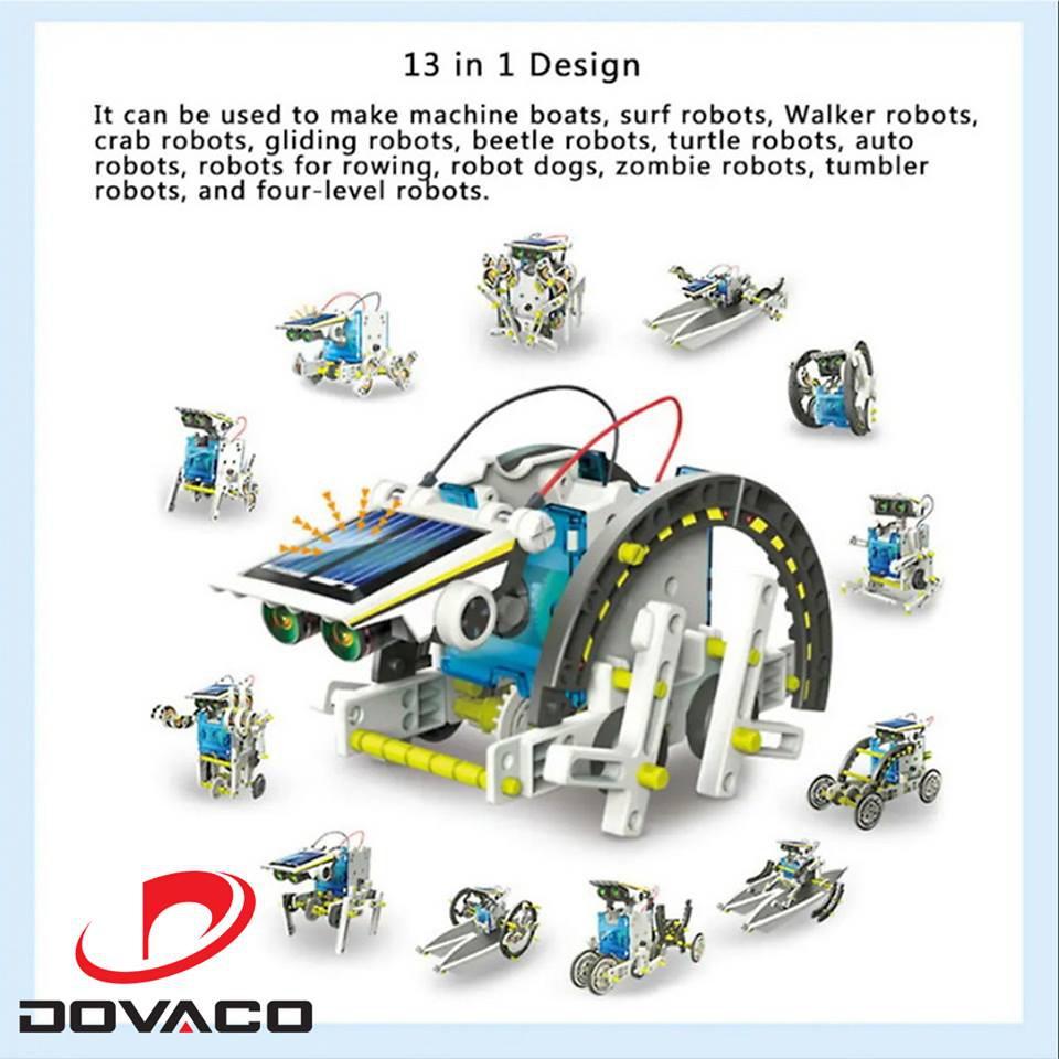 Bộ Robot lắp ghép sử dụng pin năng lượng mặt trời 13 in 1