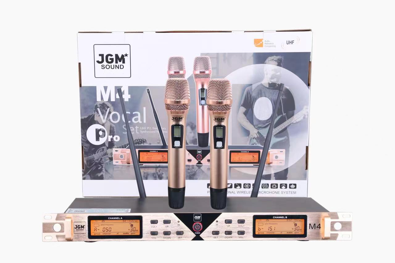 Micro không dây JGM Sound G4 - Mic hát karaoke cao cấp, hát nhẹ, chống hú tốt, không vỡ tiếng - Có cảm biến tự ngắt, gia tốc - Hàng chính hãng