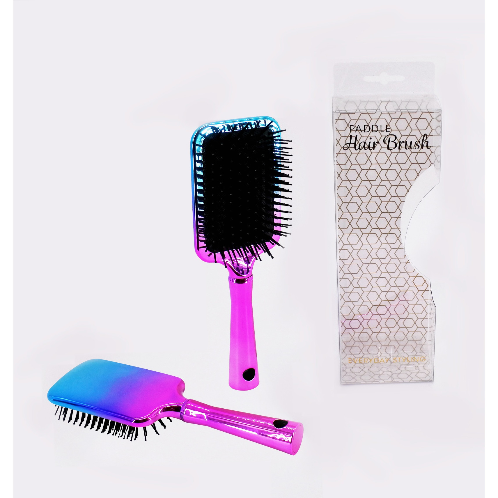 Lược chải tóc mái chèo  HAIR BRUSH PADDLE  2 TONE  Uncle Bills AH3660