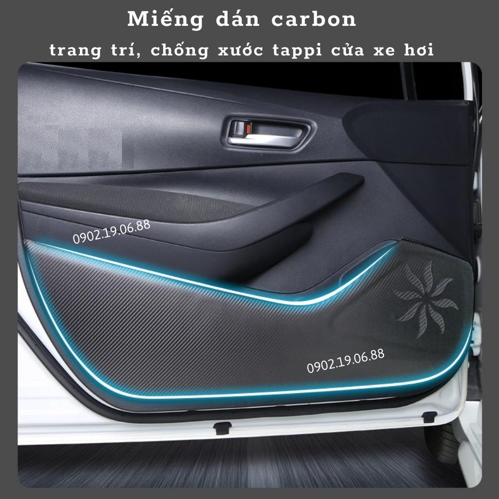 Miếng dán Dcan chống xước vân carbon tappi cửa xe hơi cho xe Tucson 2022