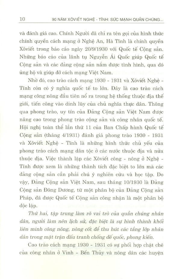 90 Năm Xô Viết Nghệ – Tĩnh Sức Mạnh Quần Chúng Làm Nên Lịch Sử