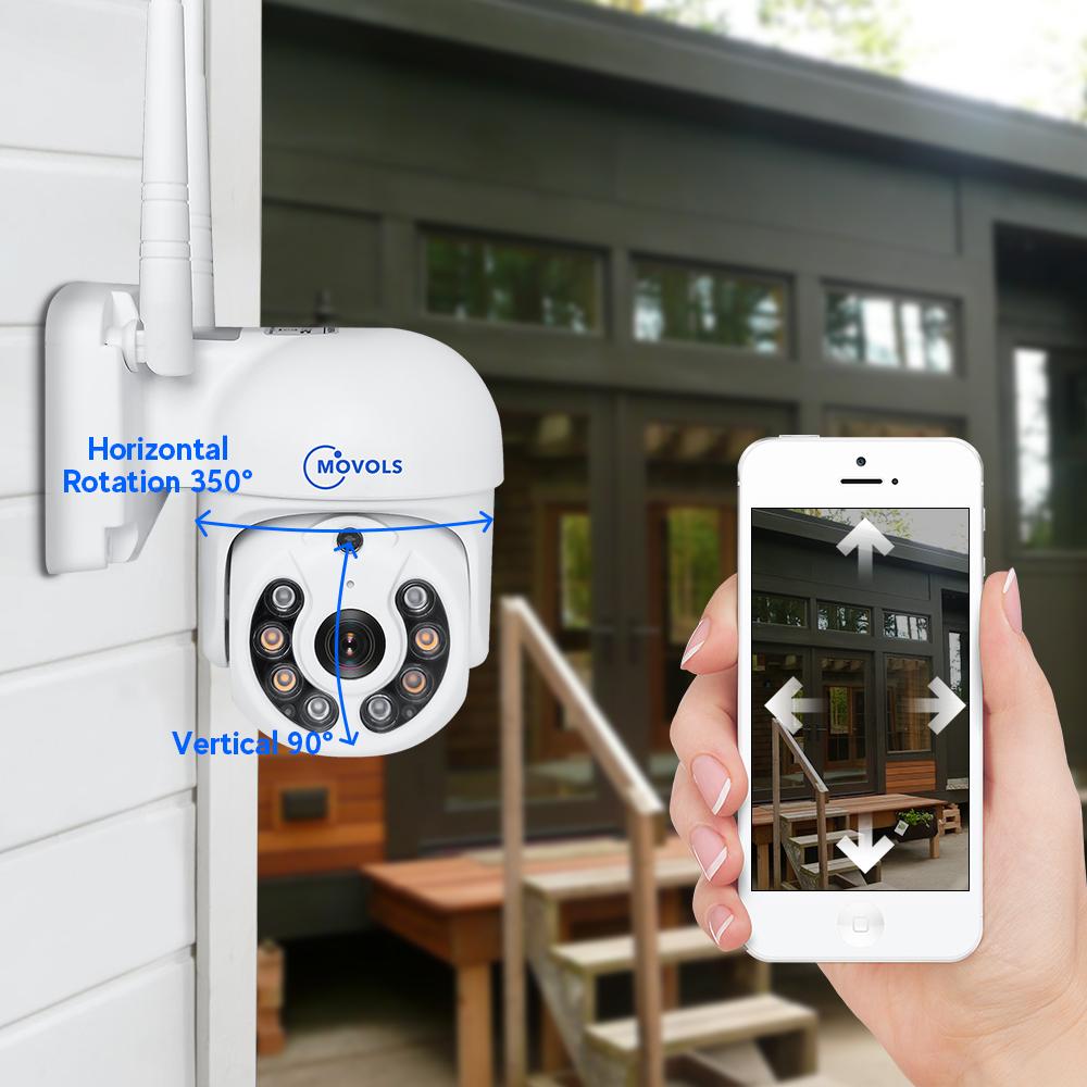 Movols H.265 5MP HD Hệ thống giám sát CCTV không dây hai chiều PTZ WiFi WiFi Camera bảo mật 8CH P2P NVR Video Kit tích hợp