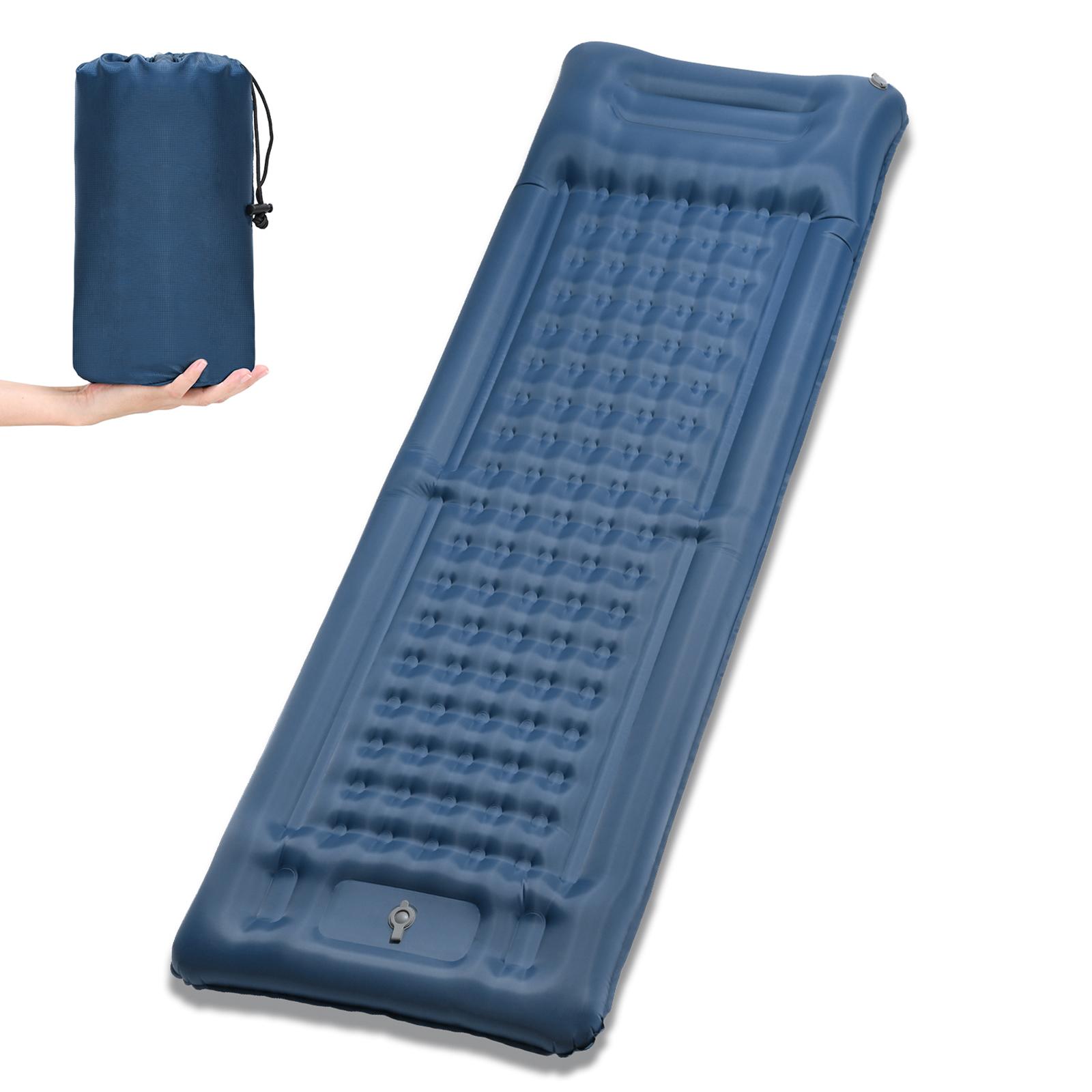 Inflatable Sleeping Pad Extra Thick 4 Inch Sleeping Pad Mat Air Mattress with Built-in Pump for Camping Backpacking Hiking Traveling Tent