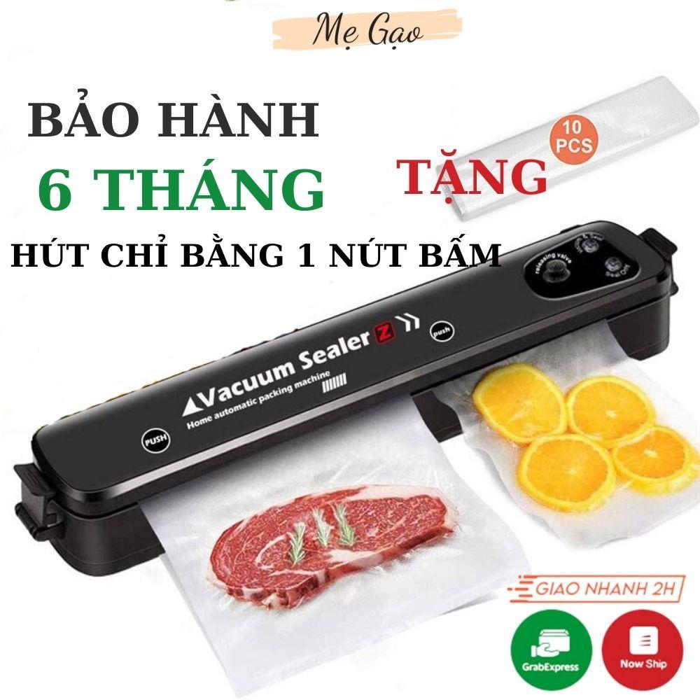 Máy Hút Chân Không Thực Phẩm Không Kén Túi Kèm Hàn Miệng Túi Vacuum Sealer Mẹ Gạo( TẶNG 10 túi hút )