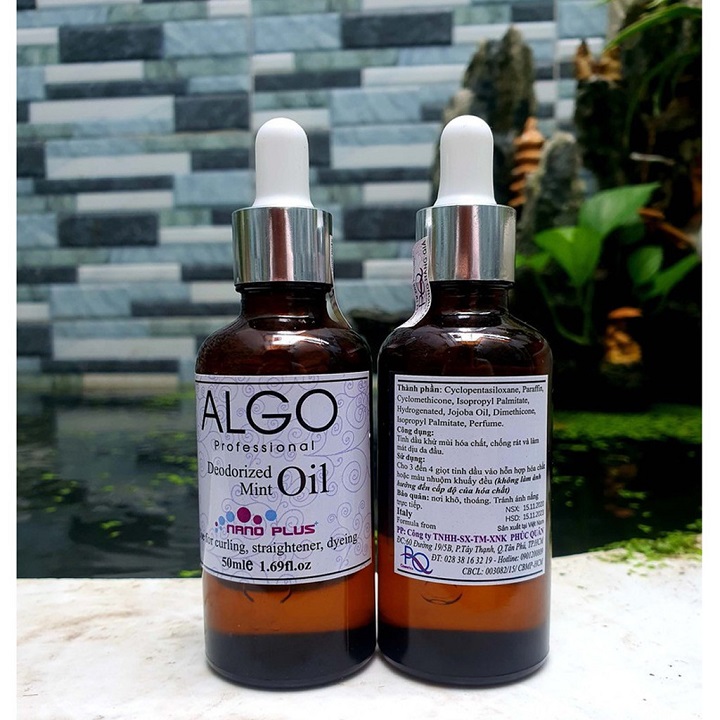 Tinh chất chống rát da đầu và khử mùi thuốc nhuộm tóc Algo Mint Oil hương bạc hà 50ml