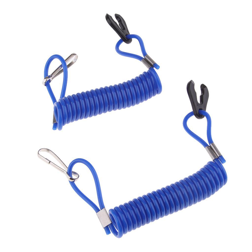 2pcs Boat Marine Kill Stop Switch Key Lanyard Fit for Outboard
