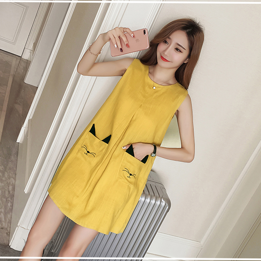 Đầm suông nữ chất mát kiểu dáng Hàn Quốc