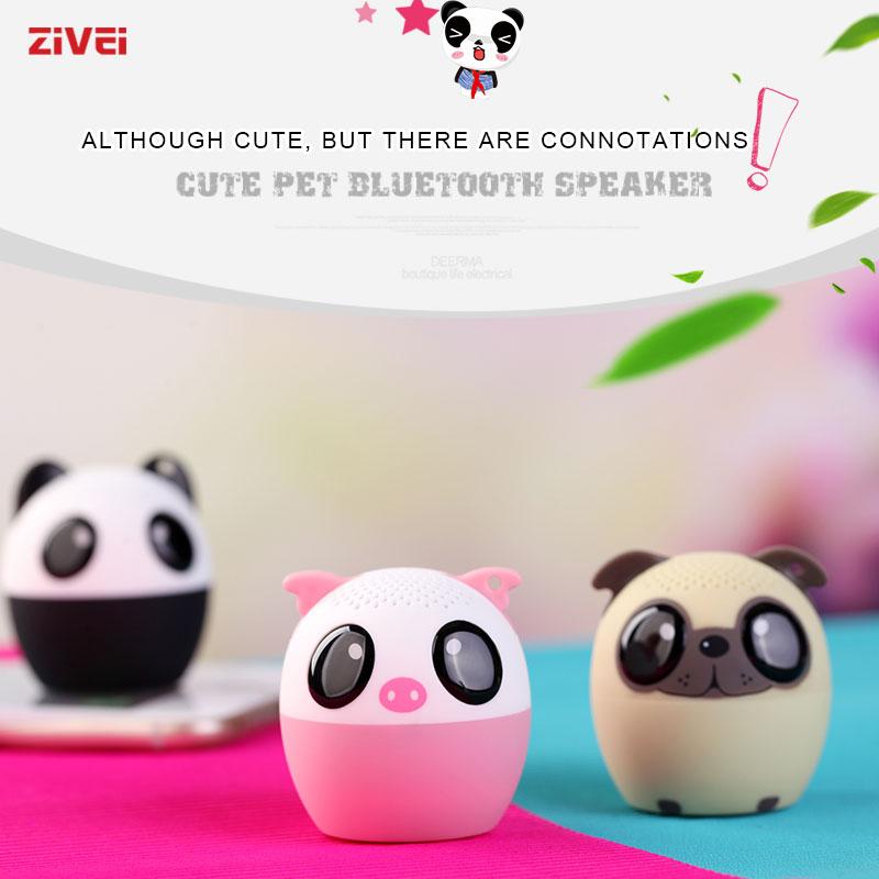 Loa mini di động ZIVEI Micro Bluetooth Loa nhỏ Hộp âm thanh thông minh Loa động vật không dây 3W mạnh mẽ Quà tặng Giáng sinh Màu sắc: Gấu trúc