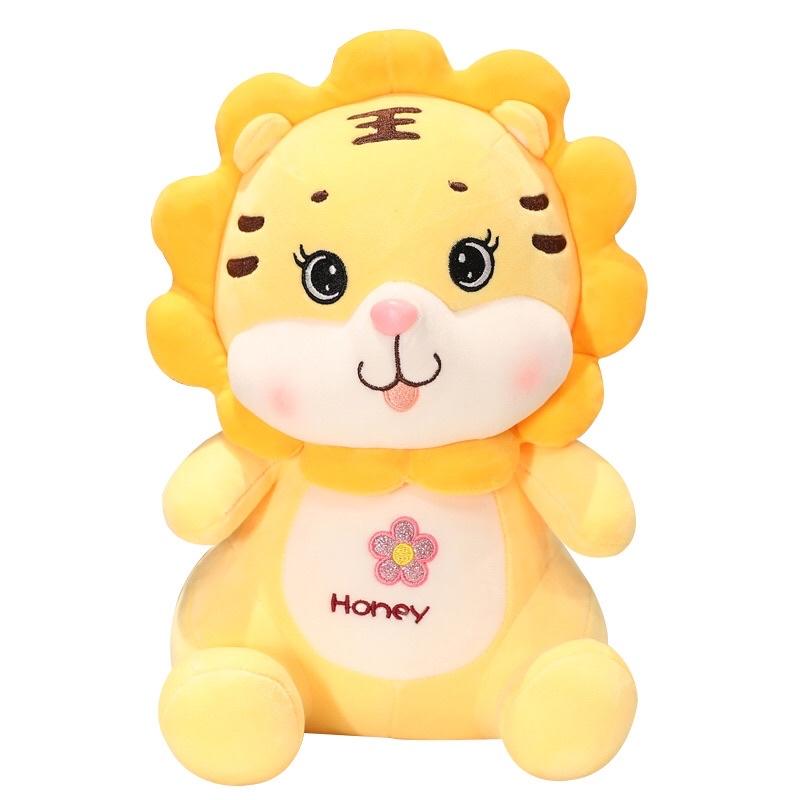 Gấu Bông Hổ Ngồi Honey, Thú Bông Con Cọp Vải Miniso co giãn